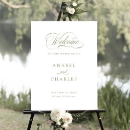 書エレガント書のミニマル歓迎サイン ポスター