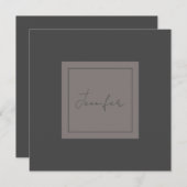 書エレガント書の無シンプル名グレー (正面/裏面)