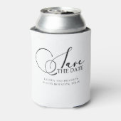 書エレガント書は日付の白結婚を保存 缶クーラー (缶裏面)