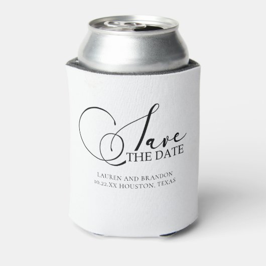 書エレガント書は日付の白結婚を保存 缶クーラー (缶裏面)
