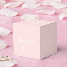 書エレガント書ピンク白モノグラ結婚ム フェイバーボックス