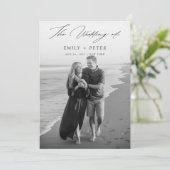 書エレガント書モダン写真結婚の 招待状 (スタンド正面)