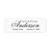 書エレガント書差出人住所 ラベル (正面)