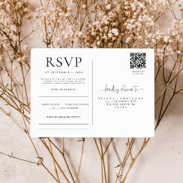 書エレガント書結婚の応答カードRSVP ポストカード