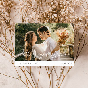 書エレガント書結婚の応答カードRSVP ポストカード