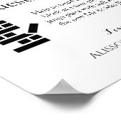 書エレガント書結婚の鄭雅ゲストブック ポスター (角)