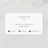 書エレガント書Scripご注文ありがとうございます 名刺 (裏面)