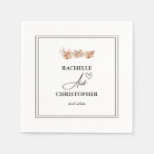 書エレガント素朴道 | Fluriishの結婚日付 スタンダードカクテルナプキン (正面)