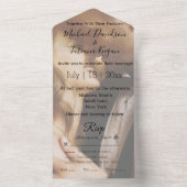 書エレガント結婚スタイリッシュの写真 オールインワン招待状 (内側)