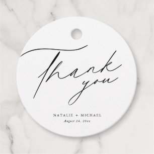 書エレガント結婚パーソナライズされたの感謝 フェイバータグ