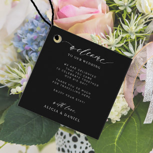 書エレガント結婚パーソナライズされたの歓迎 フェイバータグ