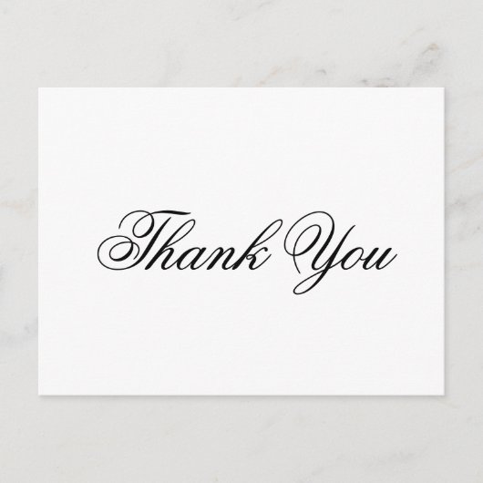 書エレガント結婚フォーマルの感謝 ポストカード (正面)