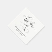 書エレガント結婚最高の書の日のシンプル スタンダードカクテルナプキン (角)