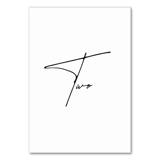 書エレガント表結婚2表 テーブルナンバー (正面)