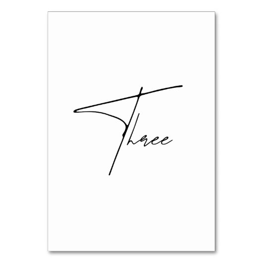 書エレガント表結婚3表番号 テーブルナンバー (正面)