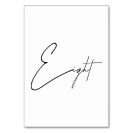 書エレガント表結婚8表 テーブルナンバー