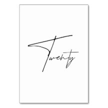 書エレガント表20表結婚番号