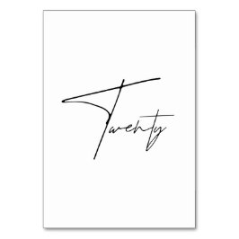 書エレガント表20表結婚番号 テーブルナンバー