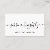 書エレガント跡のスワッシュミニマリスト 名刺 (正面)