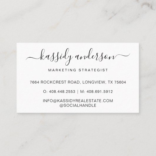 書エレガント跡のロゴビジネス写真 名刺 (裏面)