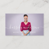 書エレガント跡のロゴビジネス写真 名刺 (正面)