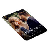 書エレガント跡の写結婚真ありがとう マグネット (右側)