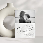 書エレガント跡の白結婚い写真 セーブザデート