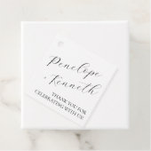 書エレガント跡の白結婚のカスタム フェイバータグ (インサイチュ)