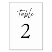 書エレガント跡の白結婚文字 テーブルナンバー (裏面)