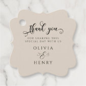 書エレガント跡の結婚台本 フェイバータグ (正面)