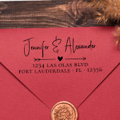 書エレガント跡の結婚差出人住所 セルフインキングスタンプ