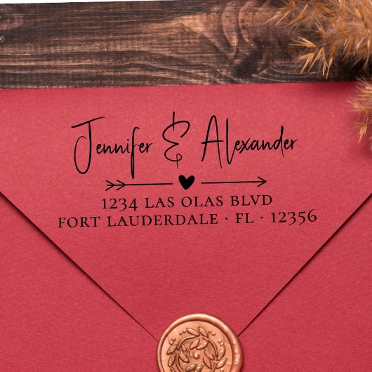 書エレガント跡の結婚差出人住所 セルフインキングスタンプ