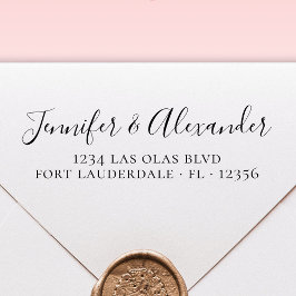 書エレガント跡の結婚差出人住所 セルフインキングスタンプ