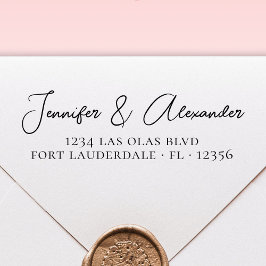 書エレガント跡の結婚差出人住所 セルフインキングスタンプ