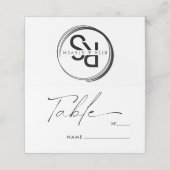 書エレガント跡の結婚表 プレイスカード (外部開封)