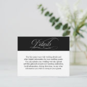 書エレガント跡の結婚詳細 ポストカード (スタンド正面)