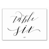 書エレガント跡の表6披露宴 テーブルナンバー (裏面)