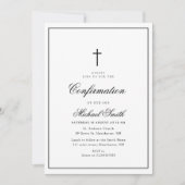 書エレガント跡の黒い枠確認 招待状 (正面)