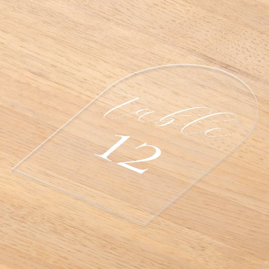 書エレガント跡アクリ結婚ルの表番号 アクリル招待状 (レイダウン)