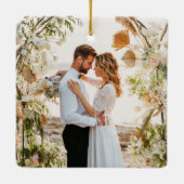 書エレガント跡アーチ写真フレーム金ゴールド新規追加 セラミックオーナメント (裏面)