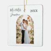 書エレガント跡アーチ写真枠 セラミックオーナメント (左)