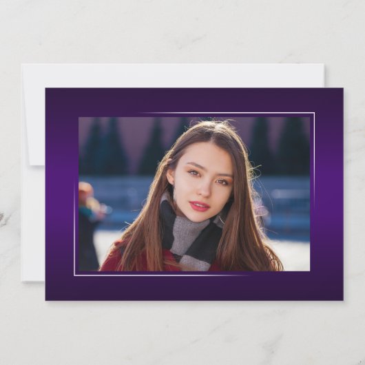 書エレガント跡インクスクリプモダントGrad写真 案内状 (裏面)