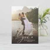 書エレガント跡カスタムウェディング サンキューカード (スタンド正面)