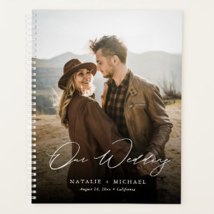 書エレガント跡カスタム字写真結婚の プランナー手帳