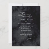 書エレガント跡ゴシック結婚の 招待状 (正面)