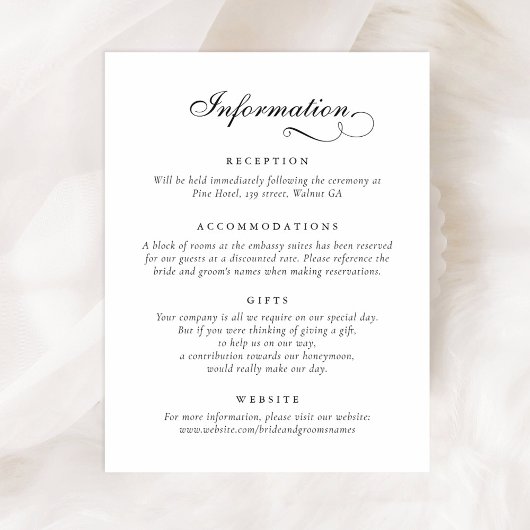 書エレガント跡スクリプトオーナメント結婚の情報 招待状