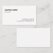 書エレガント跡スクリプトフォントお洒落テンプレート上 名刺 (正面/裏面)