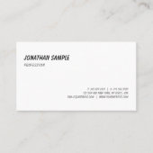 書エレガント跡スクリプトフォントお洒落テンプレート上 名刺 (正面)