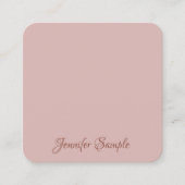 書エレガント跡スクリプトモダンテンプレート スクエア名刺 (正面)