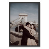 書エレガント跡スクリプト写真金ゴールド結婚の テーブルナンバー (裏面)